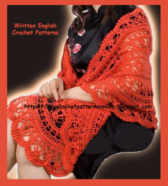 Buy crochet patterns online for crochet shawl 479