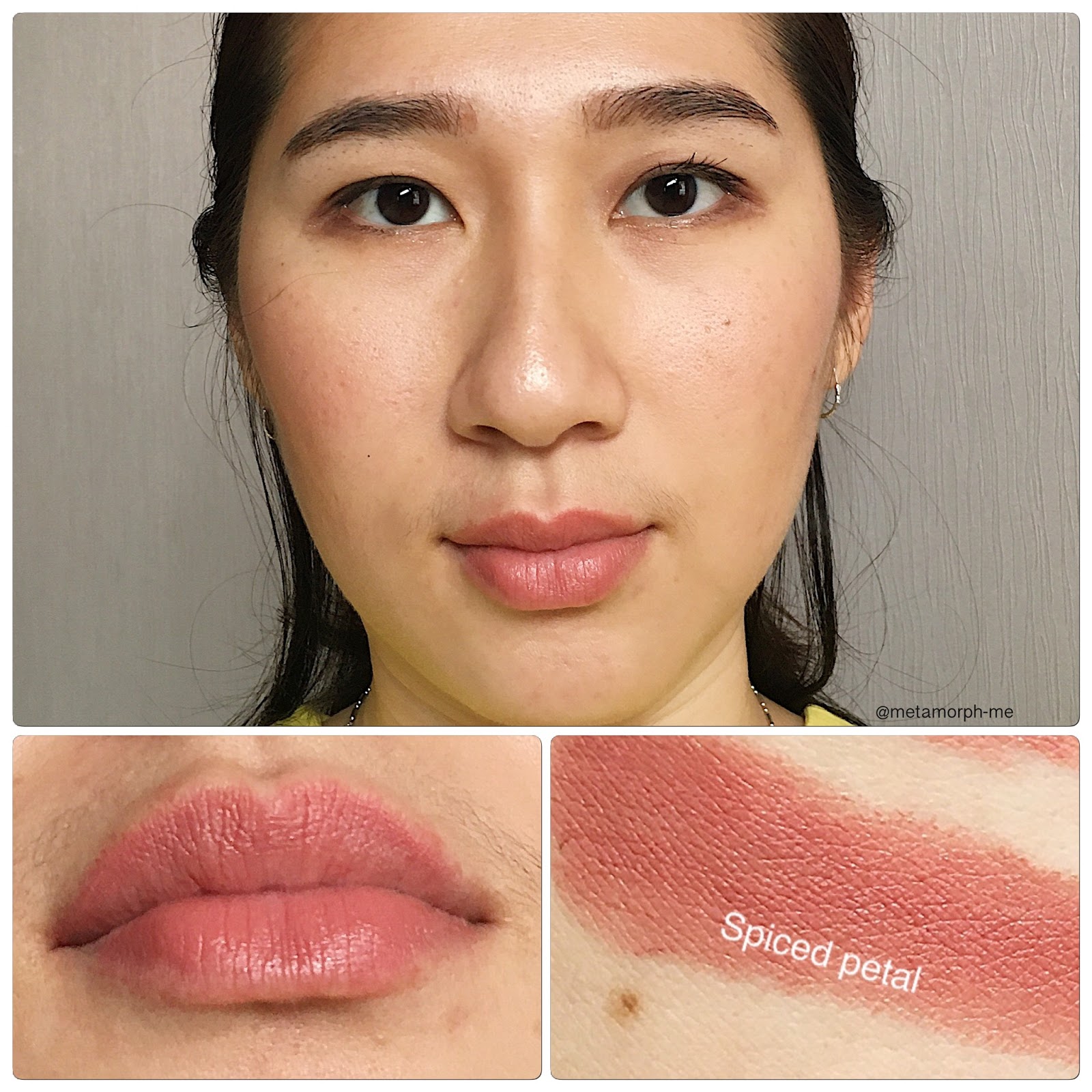 flower beauty petal pout lip color in naked blush and spiced petal