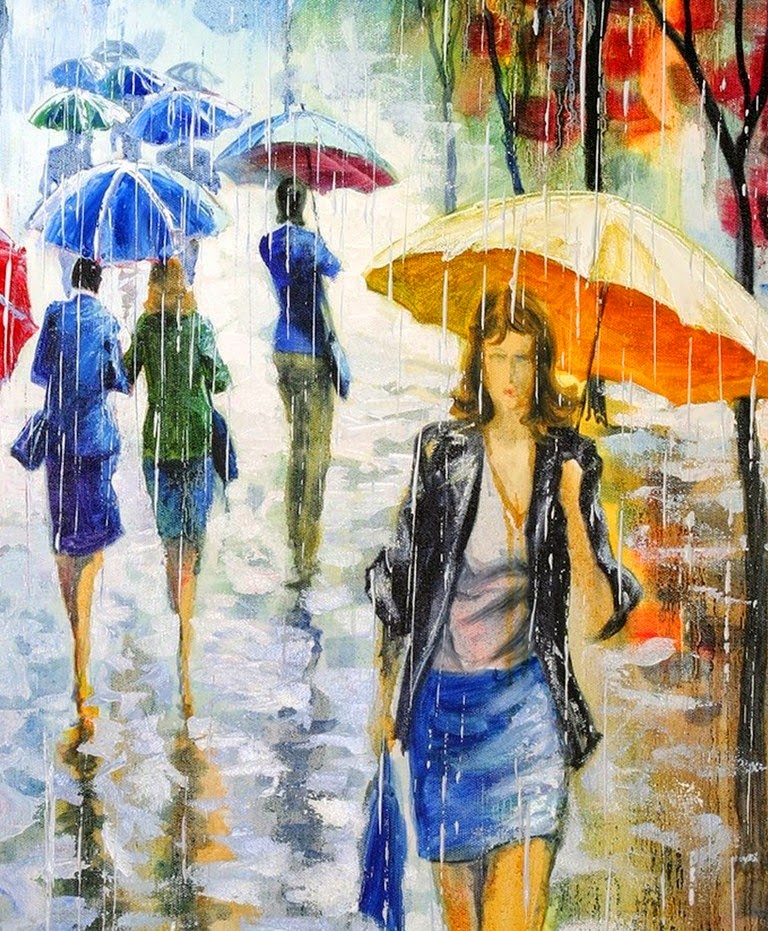 станислав сидоров зонтики. композиция дождя. лин чинг че акварель. композиция дождя. Karen tarlton.