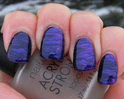 nail own nailz deez stickers sharpie decals purple marker marble finished