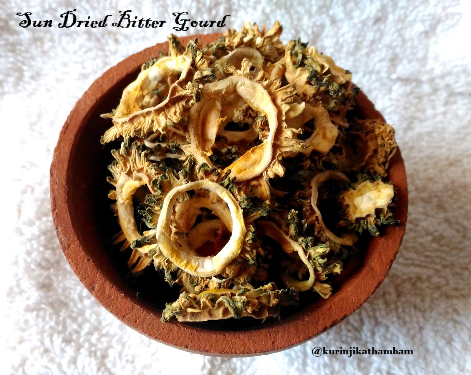 Sun Dried Bitter Gourd / Pavakkai Vathal Vathal Recipes Kurinji