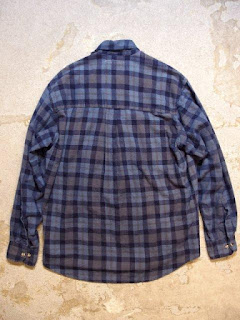 REBUILD BY NEEDLES "Ribbon Flannel Shirt - Indigo Dye & Black Dye" Fall/Winter 2015 SUNRISE MARKET