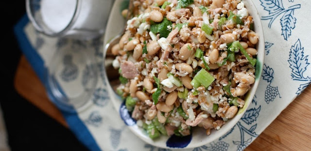 Protein Bean Salad with Tuna and Onions