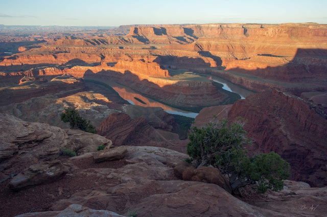 Dead Horse Point State Park at sunrise viewing the Colorado River overlook
