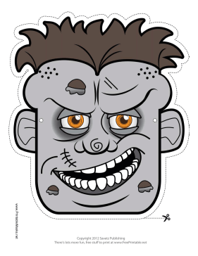 Máscara de Zombie para Imprimir Gratis.