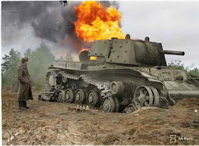 KV-1 tank burning on Finnish front, 9 September 1941 worldwartwo.filminspector.com