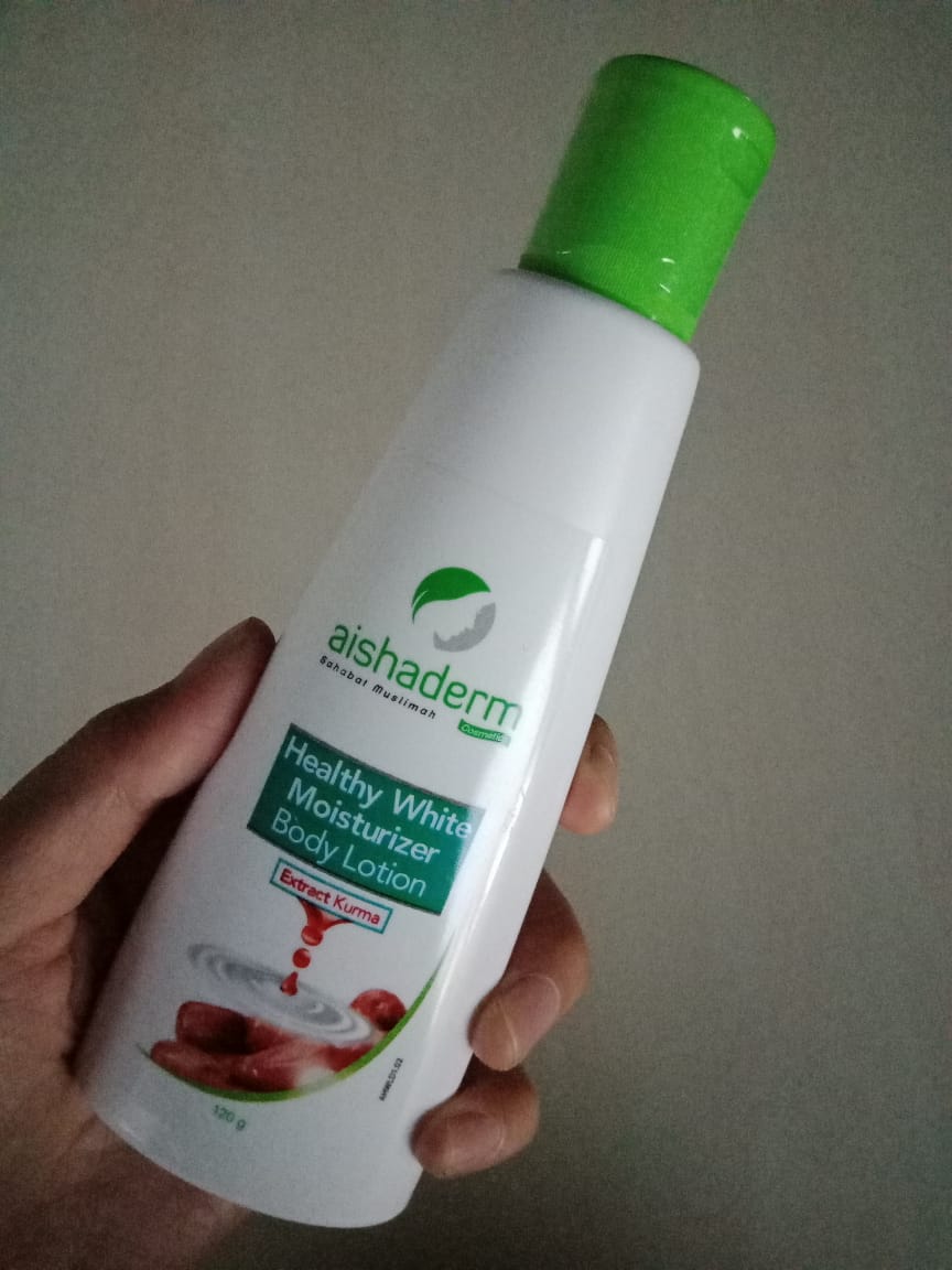 Review Aishaderm Body Lotion, Kosmetik Halal dengan Ekstrak Buah Kurma