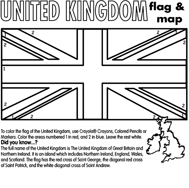 Флаг великобритании раскраска Флаг великобритании раскраска