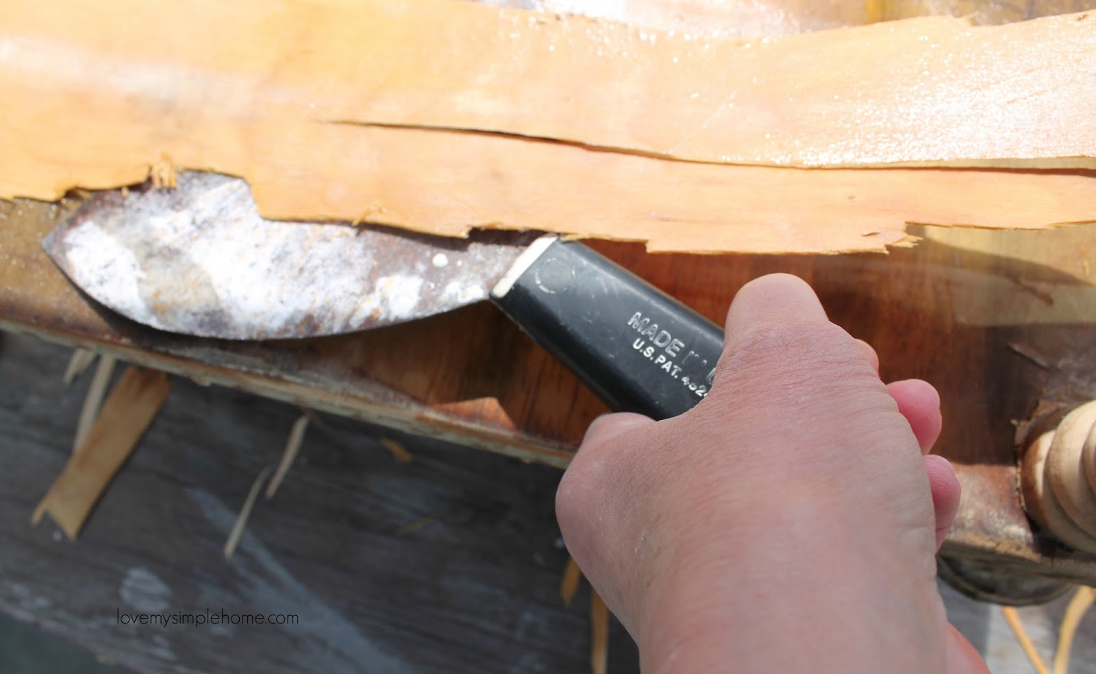 How to remove wood veneer from wood furniture love my simple home