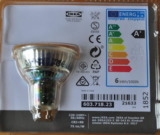 Review Ikea LED GU10 lumen