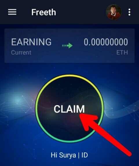 Jika sudah Login maka anda akan disuruh menekan tombol "Claim" maka silahkan tekan tombol Claim tersebut dan silahkan tunggu 3 menit.
