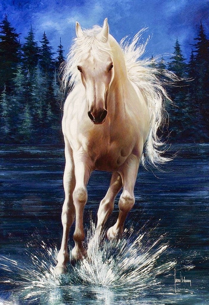 cuadros-de-caballos-corriendo-en-el-agua cuadros-de-caballos-corriendo-en-el-agua