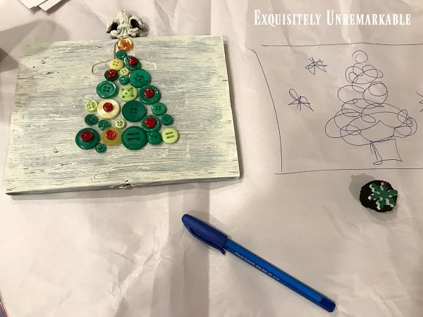 Christmas Tree Button Craft