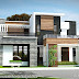 2729 sq-ft 4 bedroom flat roof modern house
