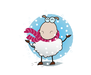 LINE Creators' Stickers - Funny and Fluffy-white Sheep Animated II