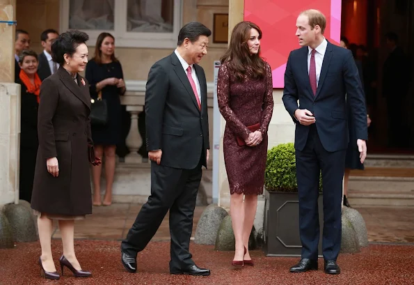 Kate Middleton attends a BAFTA presentation with Chinese President Xi Jinping at Lancaster House