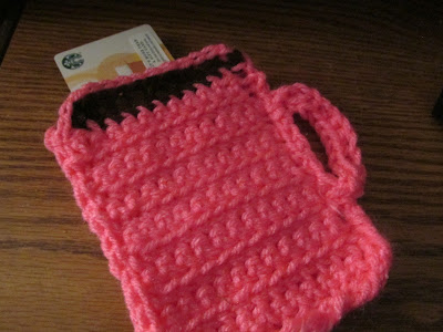 cute crochet coffee cup gift card holder-Vickie's Kitchen and Garden