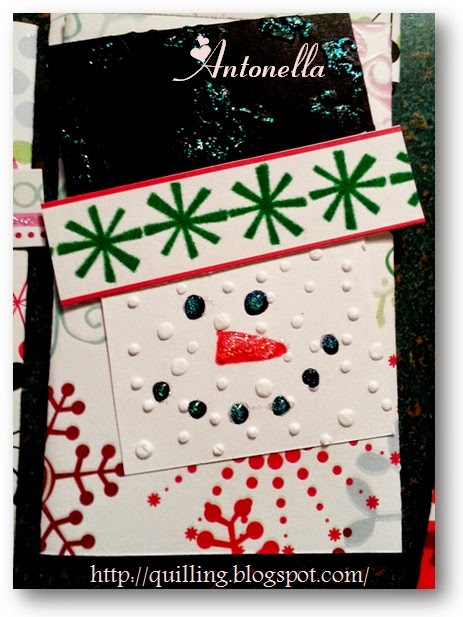 Dashing Snowman Gift Card Holder, super easy and fun to make from Antonella at www.quilling.blogspot.com