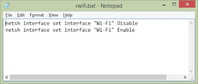 Cara mudah merestart/disable/enable Network Interface di Windows dengan cli/script dan shortcut run as administrator