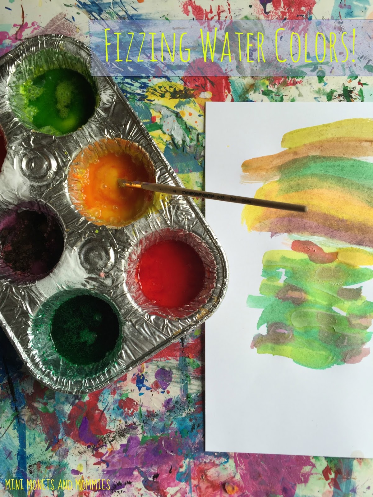 Mini Monets and Mommies: Kids' Science and Art: Fizzing Water Color Paint