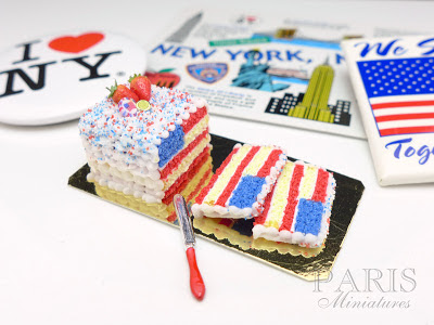 Miniature flag cake for 4 July