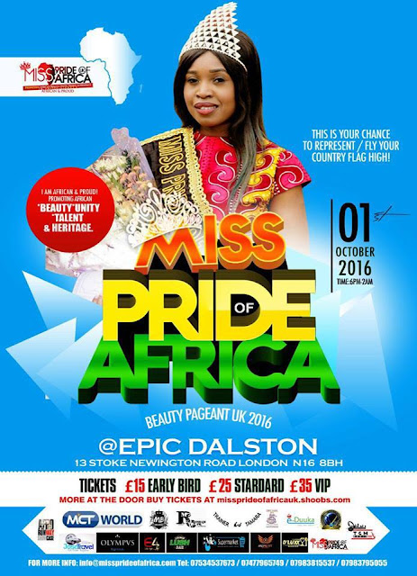 Miss Pride Of Africa UK 2016 
