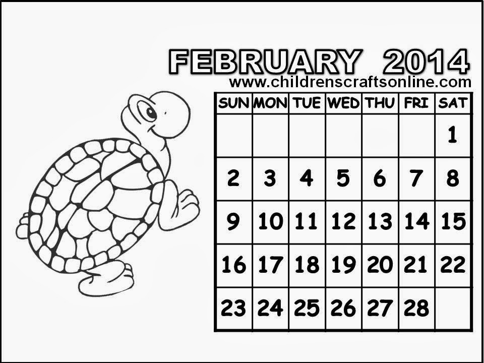 calendar coloring pages 2014 - photo #11