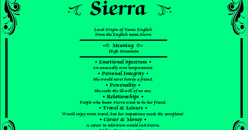 Sierra Meaning Of Name sierra-meaning-of-name