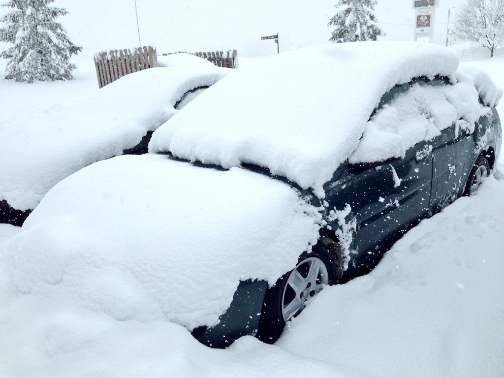 blizzard 2014 indiana snow on car