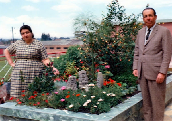 María Inés Narváez Zuluaga de Jiménez y Conrado Narváez Zuluaga (profesor Narváez)Fontibón 1964
