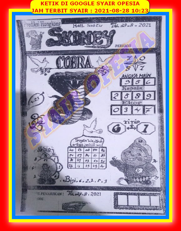 22 Syair sgp opesia 28 agustus 2021