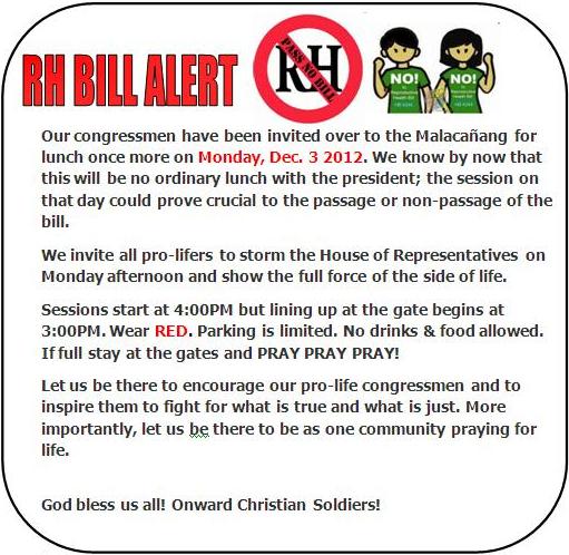 Courage Philippines: RH Bill Alert