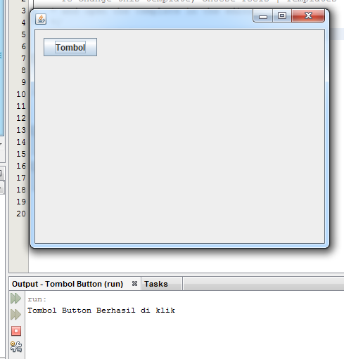 Membuat Tombol Button di Java | Downpages | All about Programming