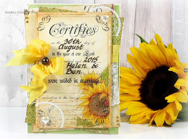 Wedding card Stampendous sunflowers