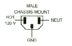 Connector Symbol - AC Power Connector Male