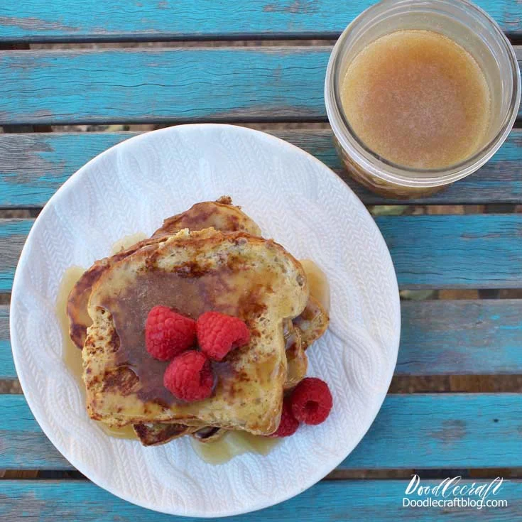 Make mouth watering french toast with sweet buttermilk syrup topped with tart raspberries for the perfect holiday morning breakfast.