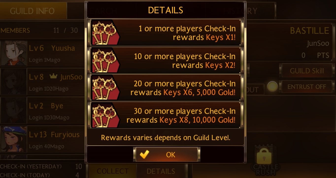 Seven Knights daily guild reward