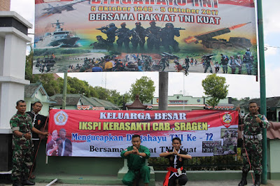 IKSPI UCAPKAN HUT TNI KE KODIM SRAGEN