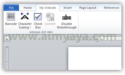  Gambar: Contoh tab ribbon baru buatan sendiri di Microsoft Word 2010