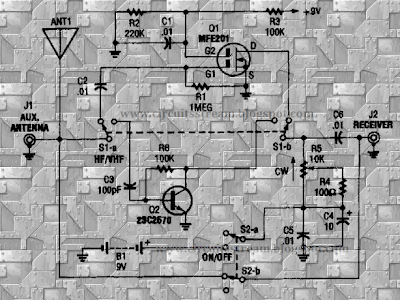 Simple Switchable Vhf Active Antenna Circuit Diagram | Electronic