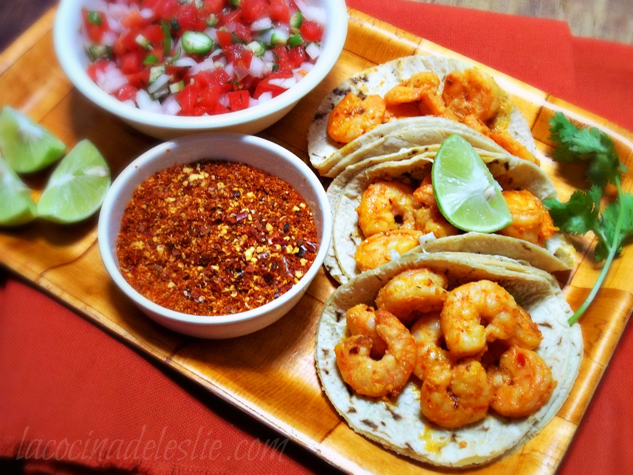 Spicy TequilaLime Shrimp Tacos {She Made/Ella Hace} La Cocina de Leslie