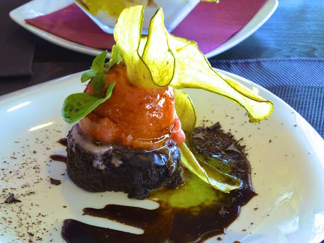 Tarta de chocolate, Restaurante el Jardín de la Sal, La Palma