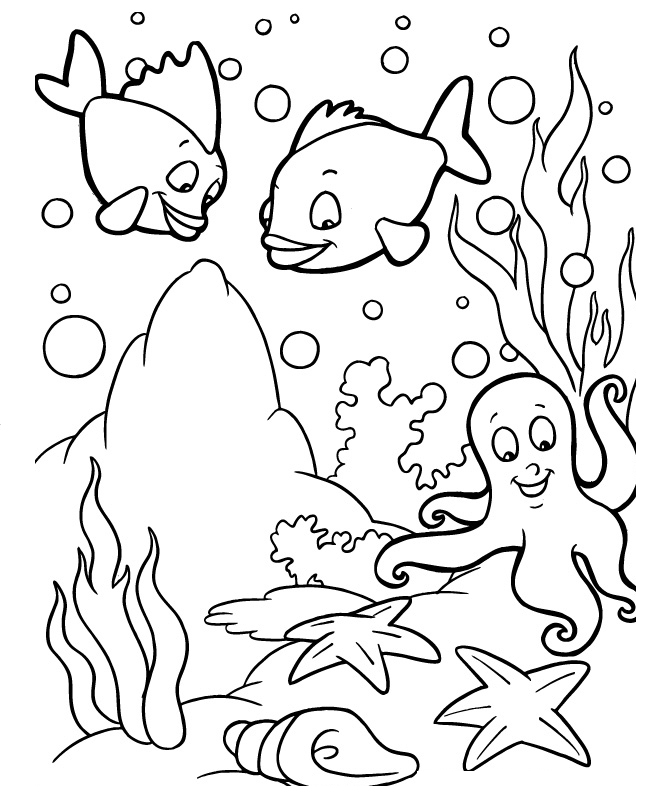 Coloring Pages Of Under The Sea | printable coloring for kids