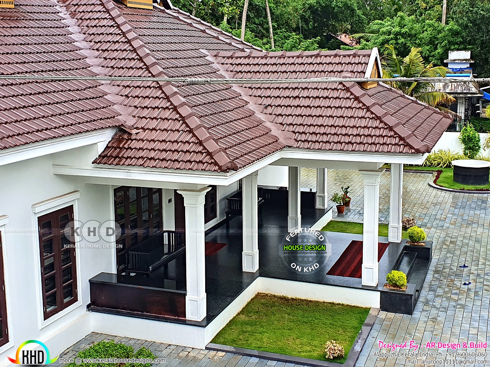 Finished house at Alappuzha, Kerala - Kerala Home Design and Floor