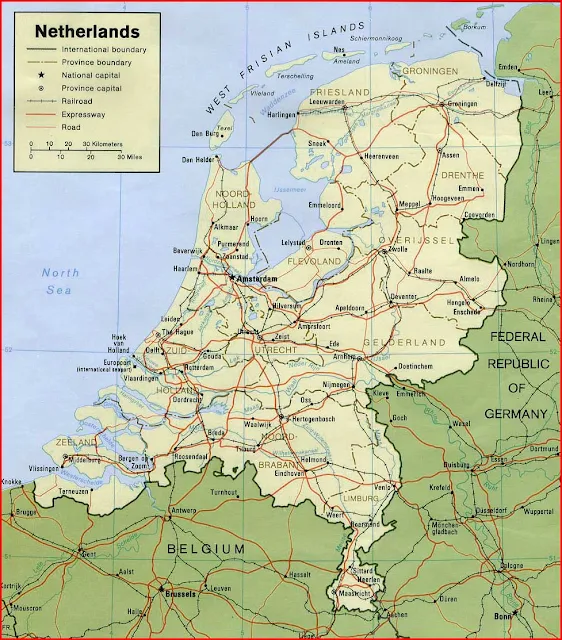image: Netherlands Political Map