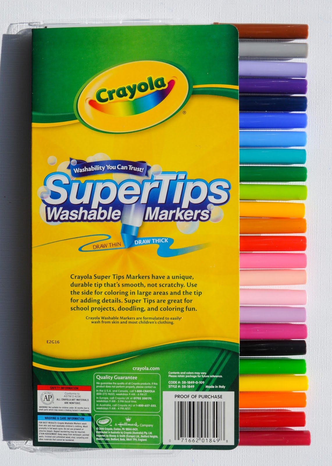 20 Color Super Tip Washable Markers 12 Pack