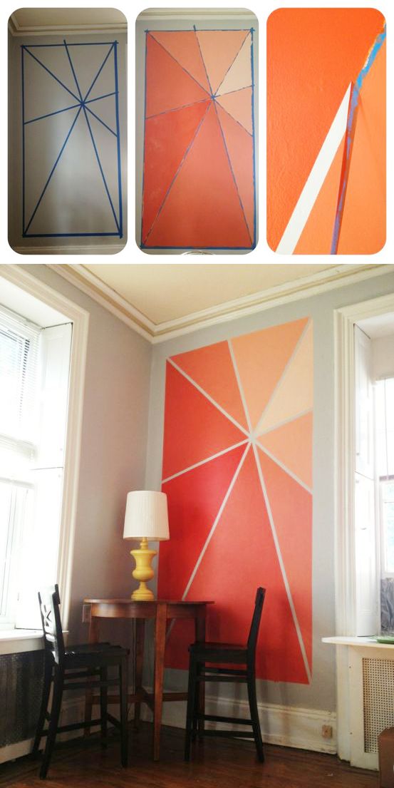 blog Achados de Decoração. Pintura de parede geométrica blog Achados de Decoração. Pintura de parede geométrica