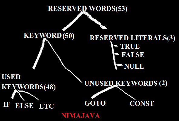 Reserved Word In JAVA With HINDI Language