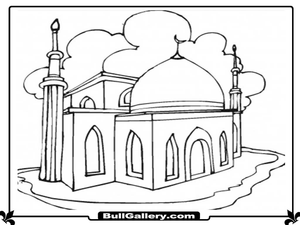 Printable Mosque Coloring Pages  Bull Gallery