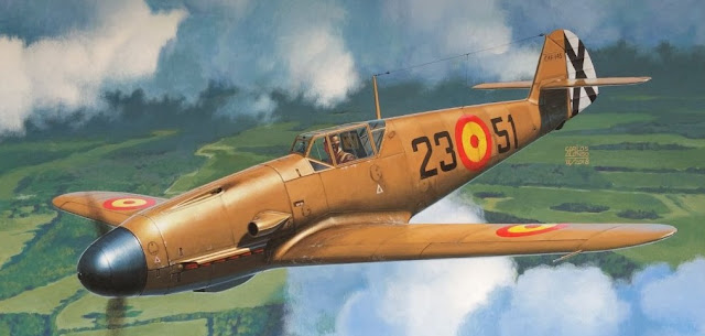 LOS MESSERSCHMITT EN ESPAÑA - ILUSTRACIÓN Y TEXTO DE CARLOS ALONSO PARA BELLUMARTIS HISTORIA MILITAR LOS MESSERSCHMITT EN ESPAÑA - ILUSTRACIÓN Y TEXTO DE CARLOS ALONSO PARA BELLUMARTIS HISTORIA MILITAR